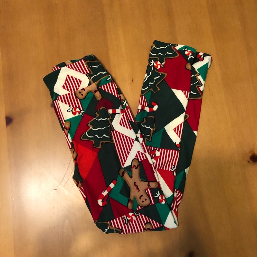 Girls LulaRoe Christmas Leggings